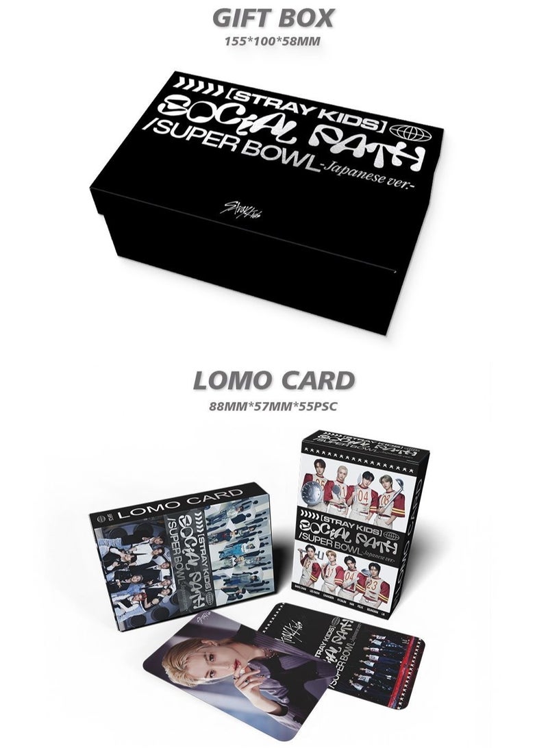 EHOME Stray Kids New Album Gift Box With Lomo Cards, Acrylic Stand, Hand Account Tape, Keychain, Lanyard, Stickers, Photo Card - Image 2